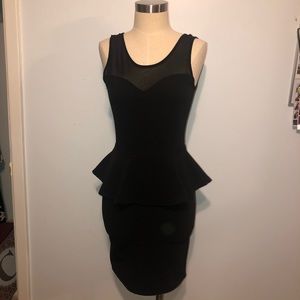 Little black peplum dress